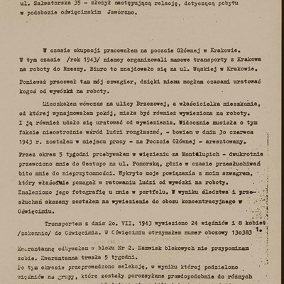 Relacja Józefa Tałacha 1/4