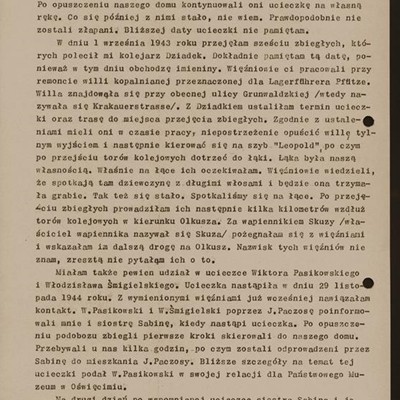 Relacja Bronisławy Pasikowskiej 3/4