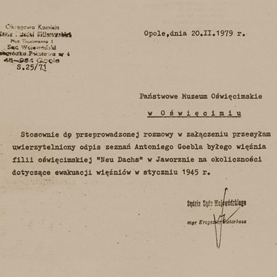 Protokół przesłuchania Antoniego Goebl 2/7