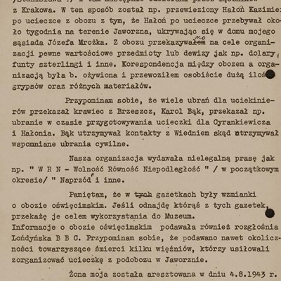 Oświadczenie Franciszka Mazura 3/4