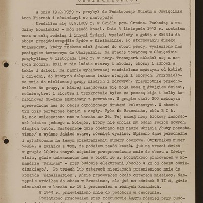 Oświadczenie Arona Piernata 1/3