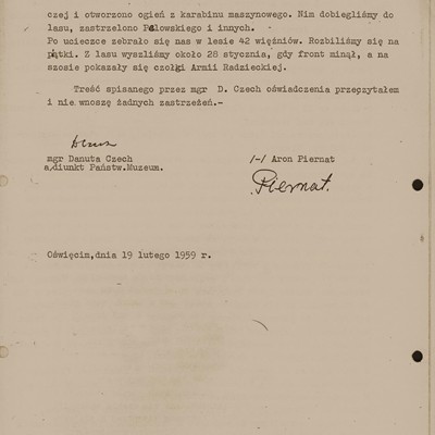 Oświadczenie Arona Piernata 1/3