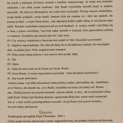 Relacja Józefa Lotki 8/9